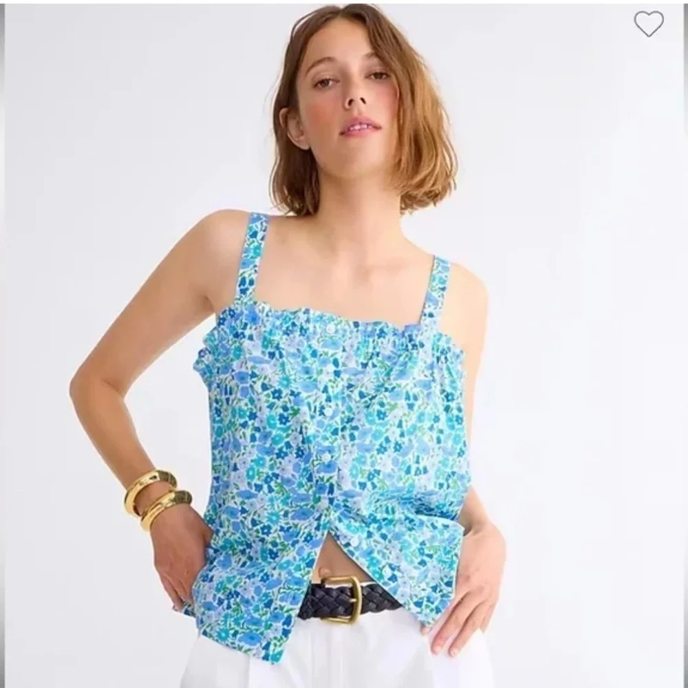 NWT Floral Blue Top by J. Crew
